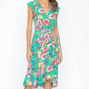 NWT CABALLERO Nelia Midi Dress in Painted Flower from Anthropologie